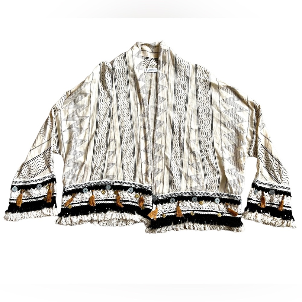 Zara Women Premium Denim Collection Open Cardigan Womens Size Medium